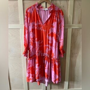 Vibrant Pink and Red Women's Dress